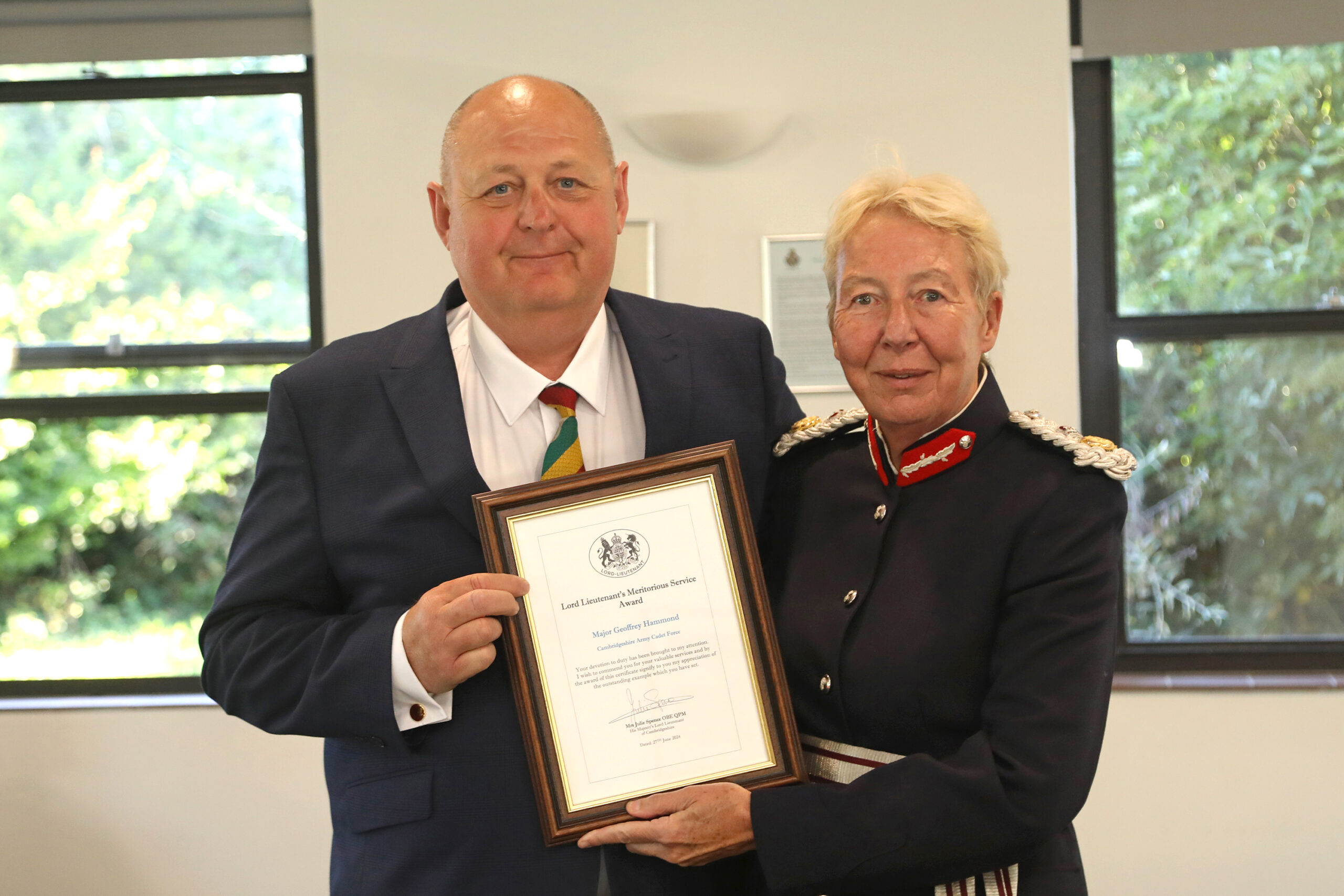 Cambs Lord lieutenant awards